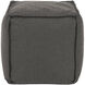 Pouf 18 inch Seascape Charcoal Outdoor Square Ottoman with Cover