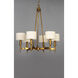 Fairmont 6 Light 30 inch Natural Aged Brass Single-Tier Chandelier Ceiling Light