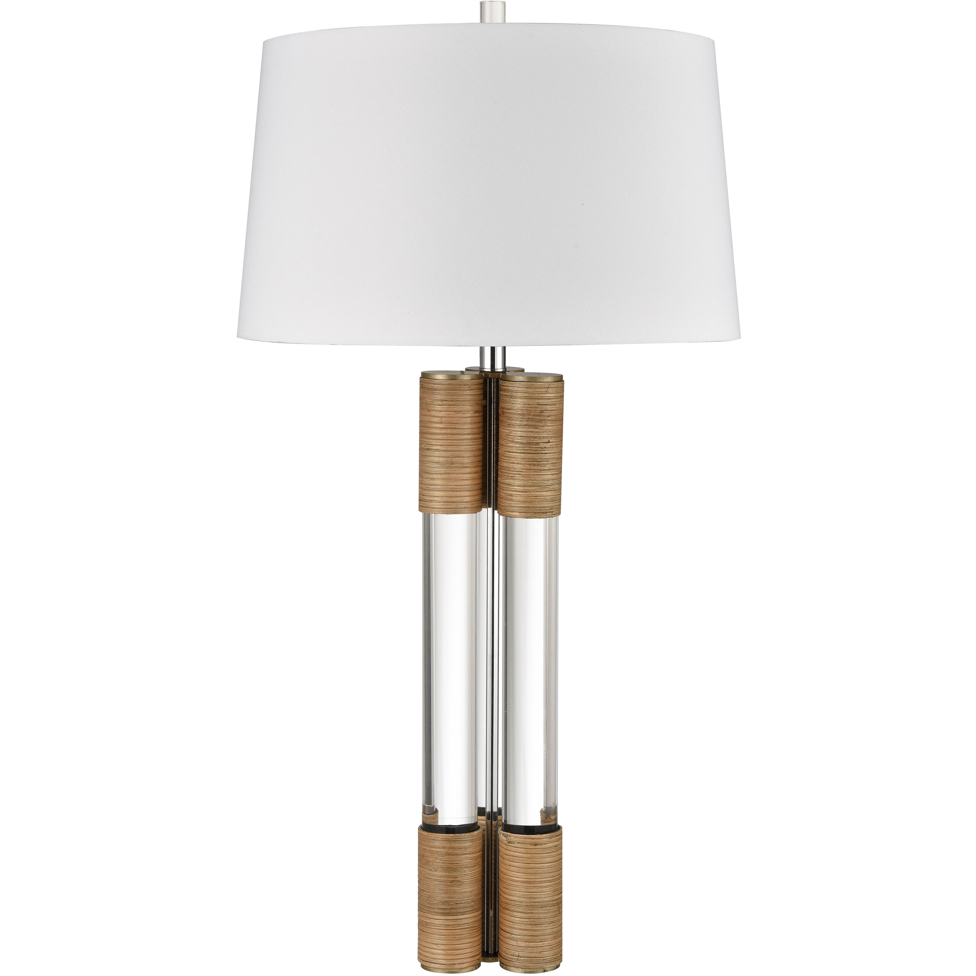 Island Gate 37 inch 150 watt Clear with Natural Table Lamp Portable Light