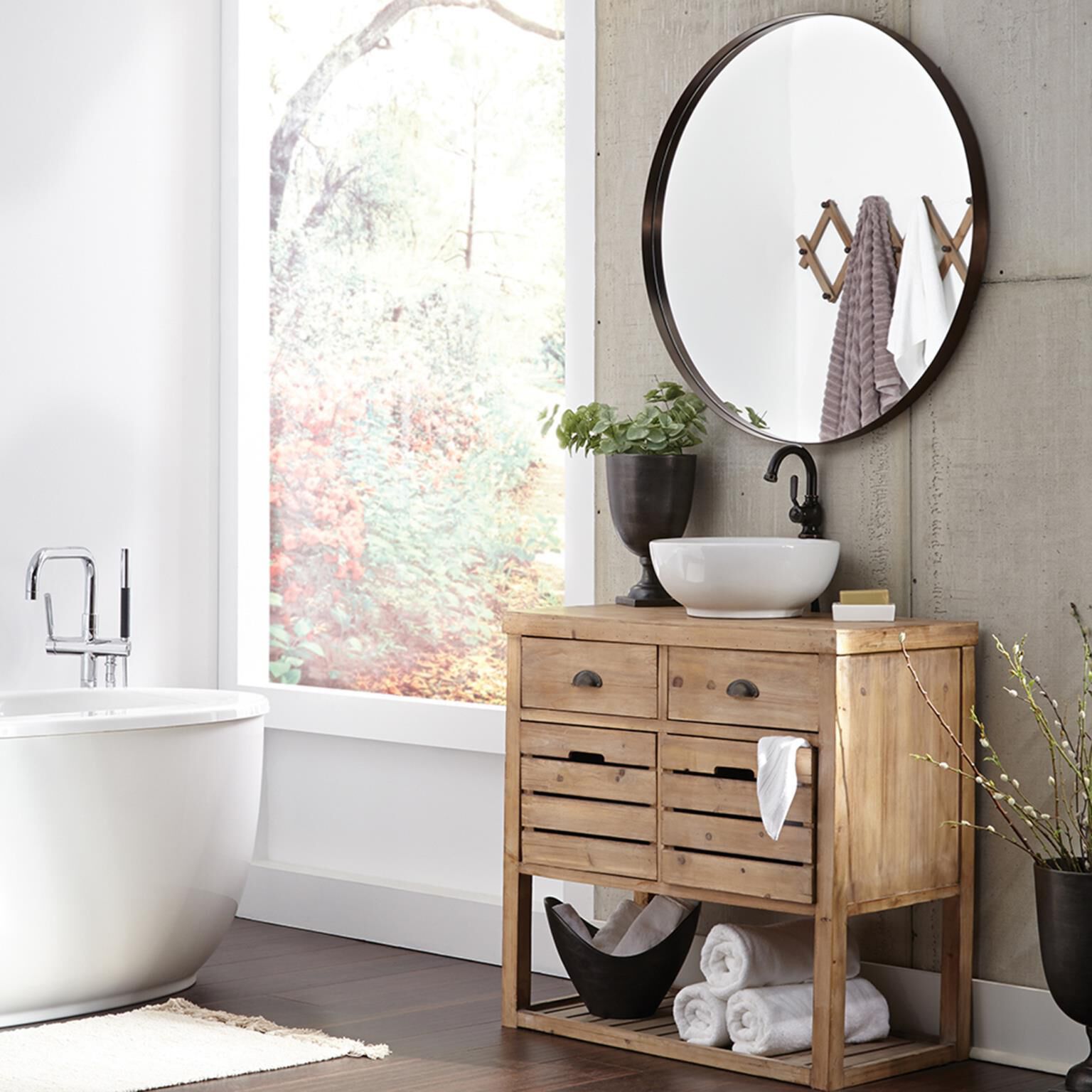 Steele 36 X 36 inch Brass Mirror