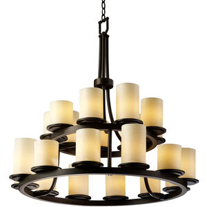 CandleAria LED 33 inch Dark Bronze Chandelier Ceiling Light