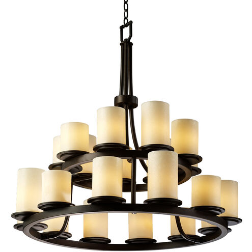 CandleAria LED 33 inch Dark Bronze Chandelier Ceiling Light