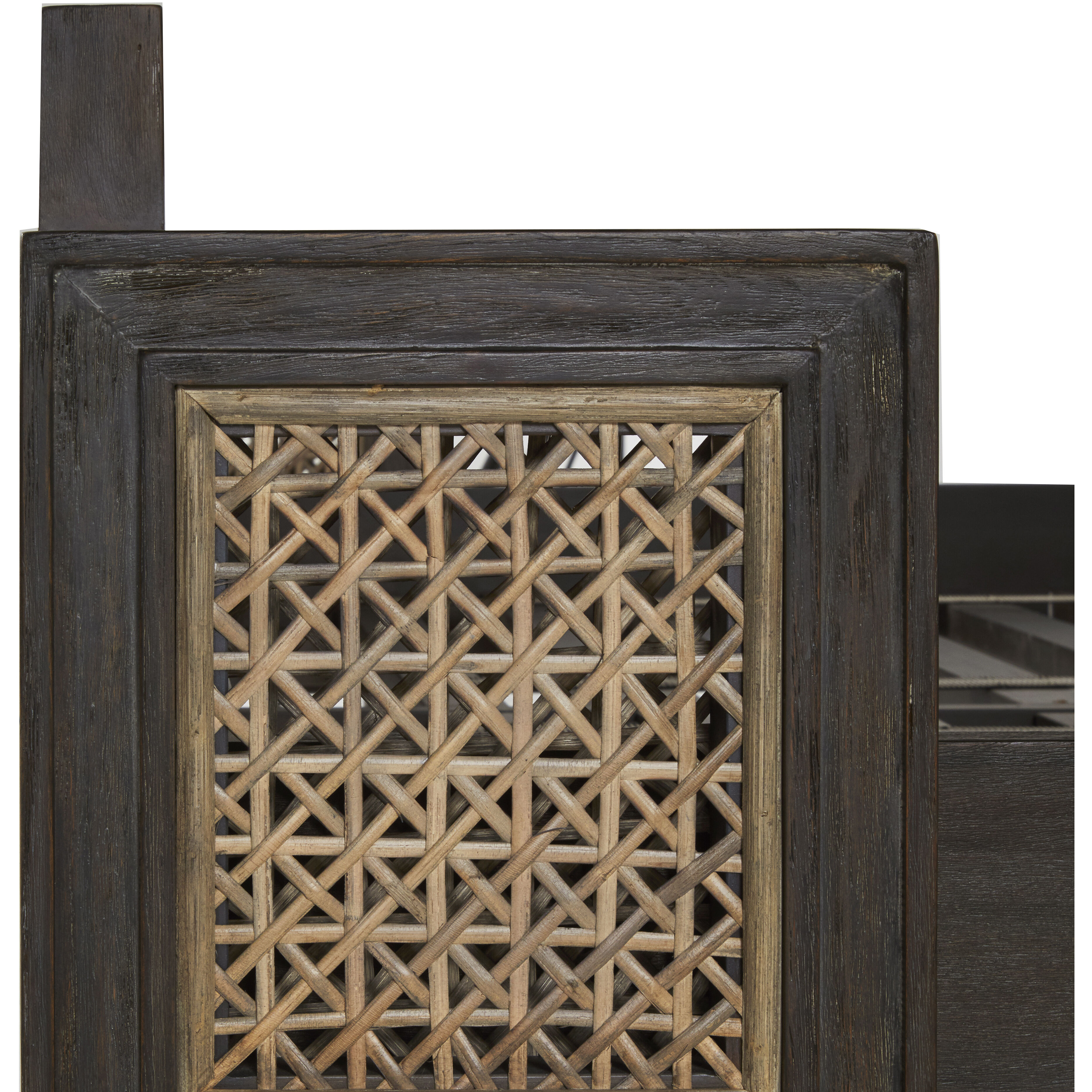 Camille Natural Gray Rattan and Cerused Ash Bed