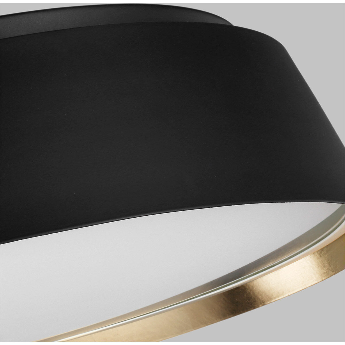 Visual Comfort Studio EF1005MBK Four Light Flush Mount Asher Midnight Black