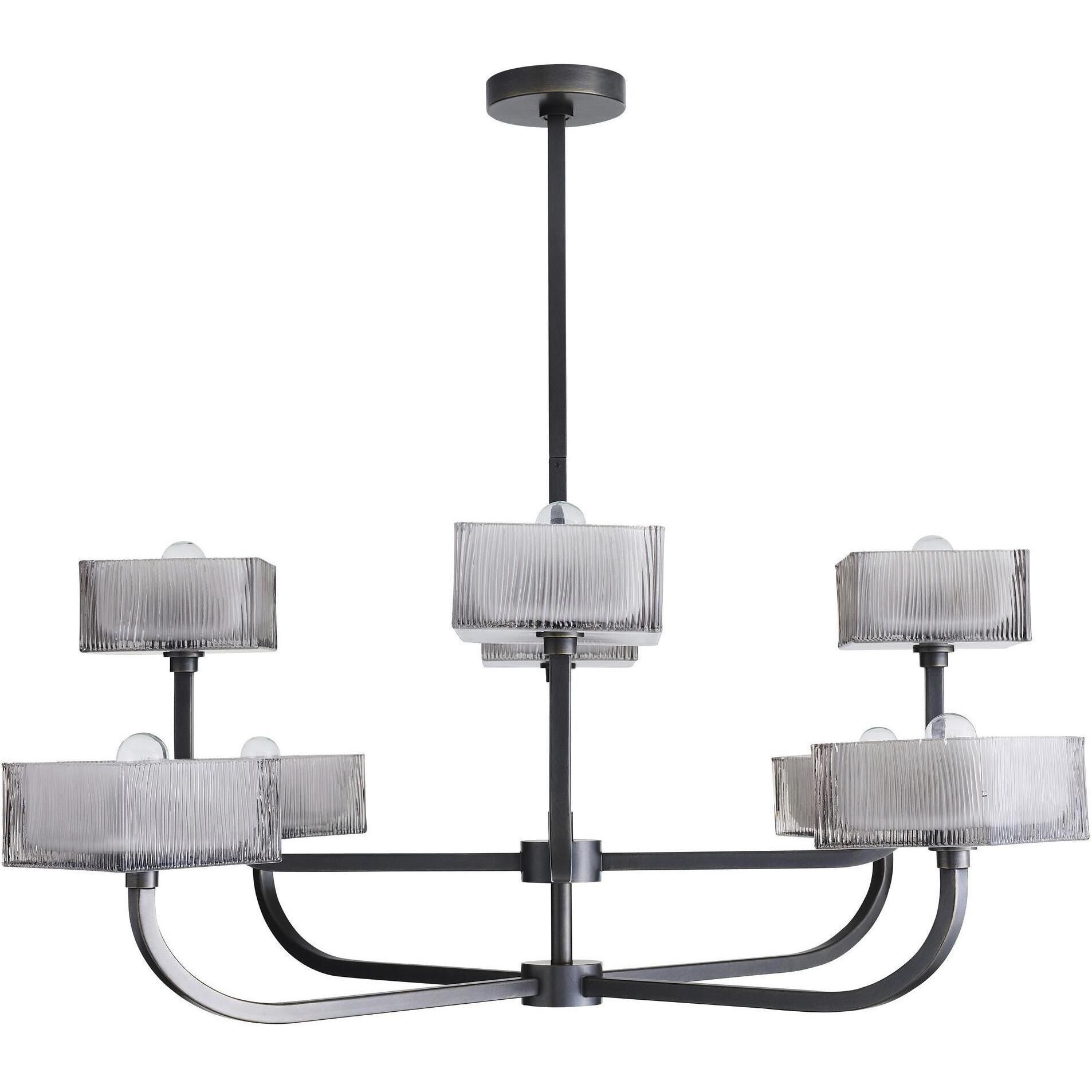 Louis 8 Light 39.5 inch English Bronze Chandelier Ceiling Light