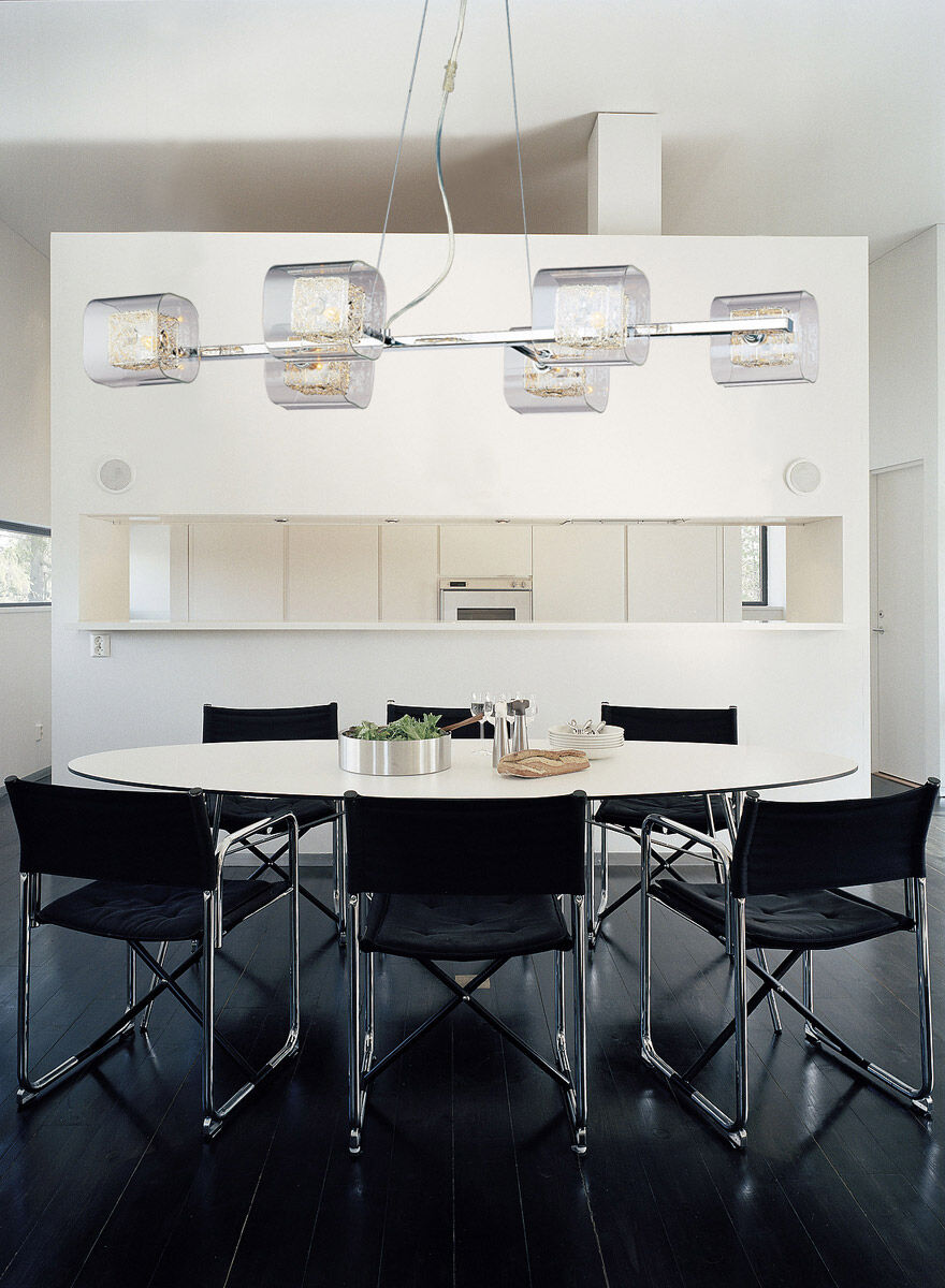 Gem 6 Light 27 inch Polished Chrome Flush Mount Ceiling Light