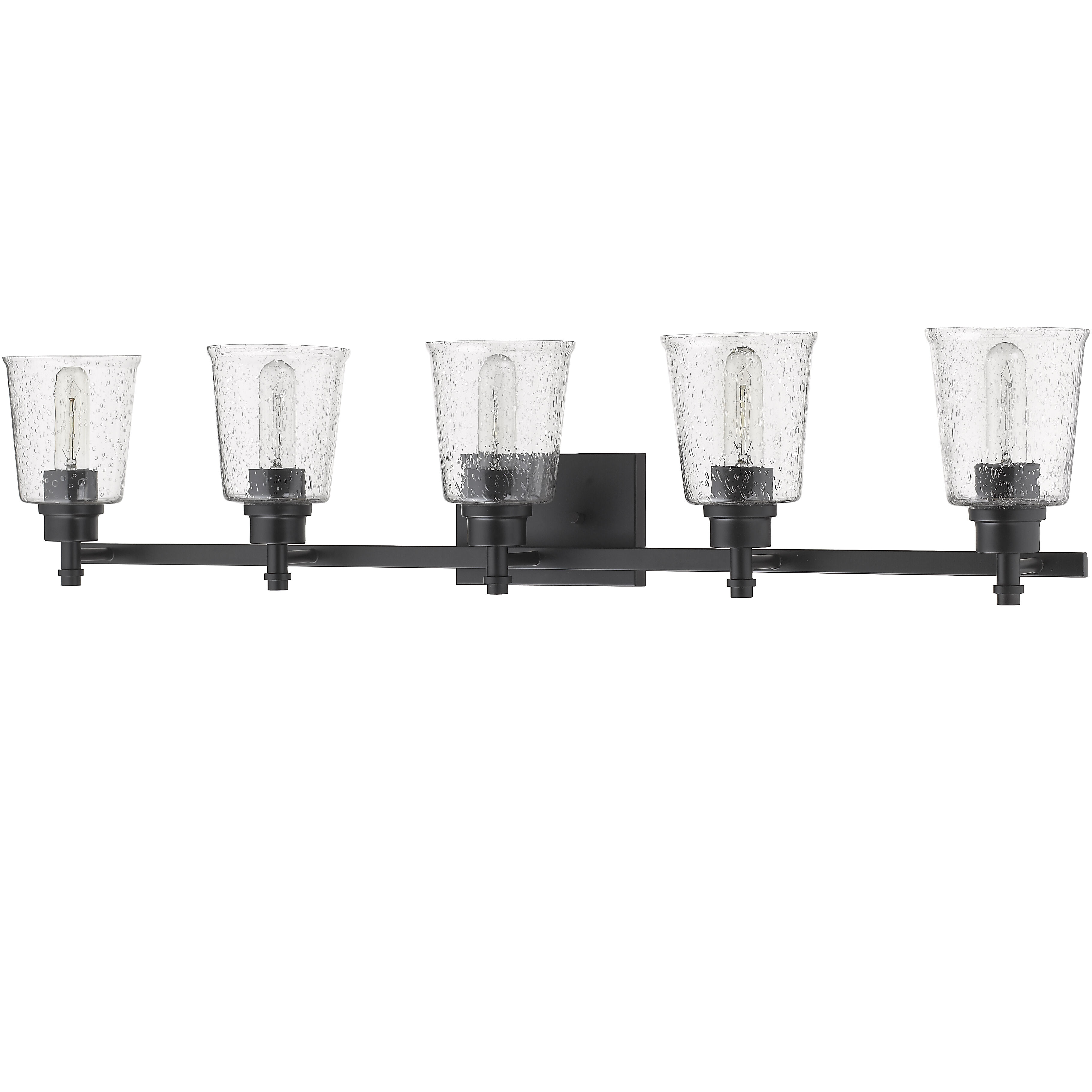 Bohin 5 Light 41.25 inch Matte Black Vanity Wall Light
