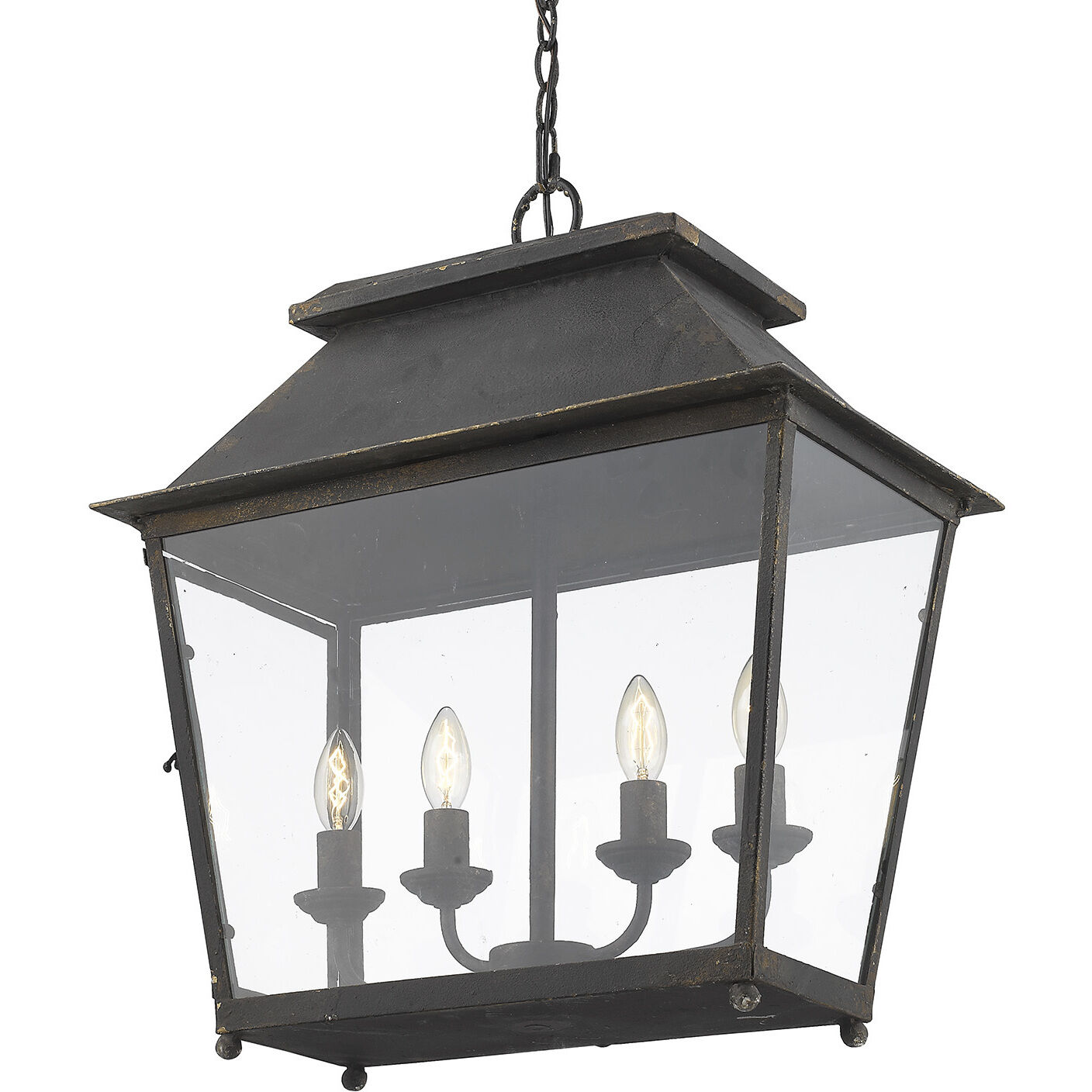 Abingdon Pendant Ceiling Light in Antique Black Iron