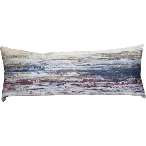 Cameron 36 X 6 inch Multi - Blue and Taupe and Red Pillow