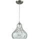 Belmont 1 Light 10 inch Clear with Satin Nickel Mini Pendant Ceiling Light