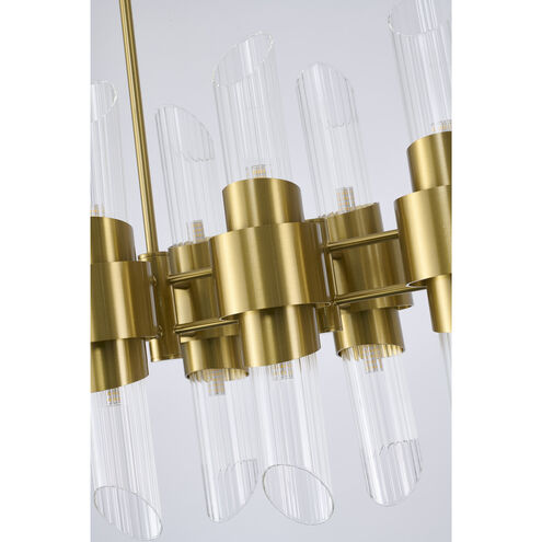 Canada 20 Light 12.2 inch Satin Brass Chandelier Ceiling Light