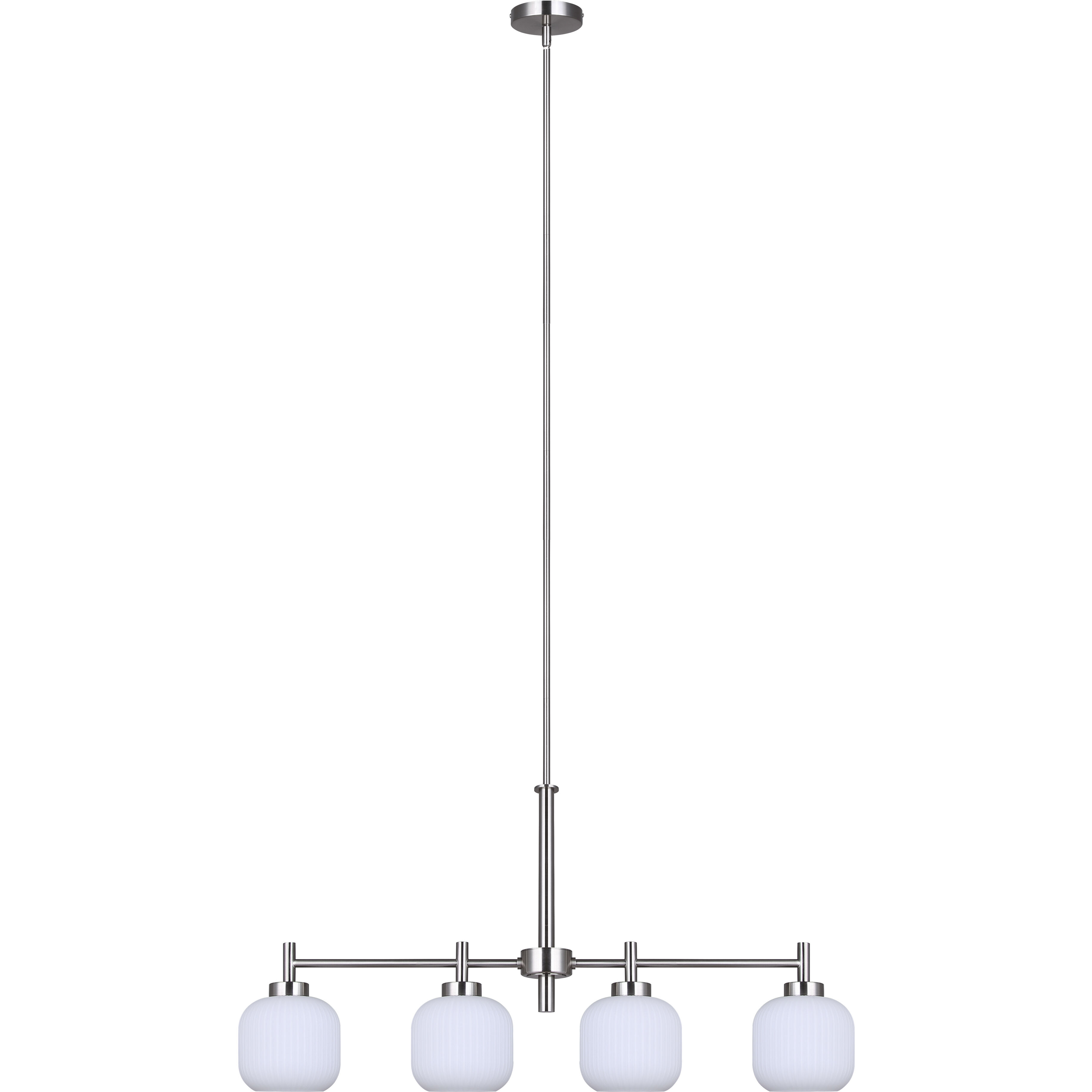 Mallory 4 Light 36.38 inch Brushed Nickel Chandelier Ceiling Light