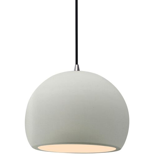 Radiance 1 Light 7 inch Matte White and Brushed Nickel Pendant Ceiling Light