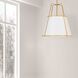 Trapezoid 3 Light 24 inch Gold with White Pendant Ceiling Light