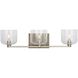 Drew & Jonathan Lochdale 3 Light 24.25 inch Brushed Nickel Vanity Light Wall Light, Large