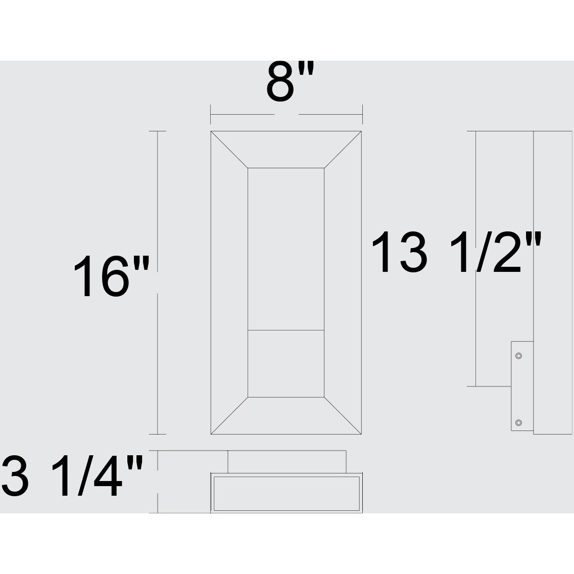 Paletto LED 16 inch Sand Black Outdoor Wall Sconce