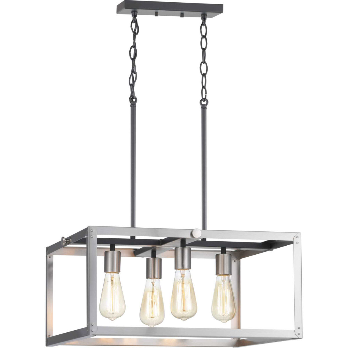 Union Square 4 Light 20 inch Stainless Steel Chandelier Ceiling Light, Design Series