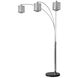 Marilyn 90 inch 60 watt Polished Chrome and Black Arc Floor Lamp Portable Light