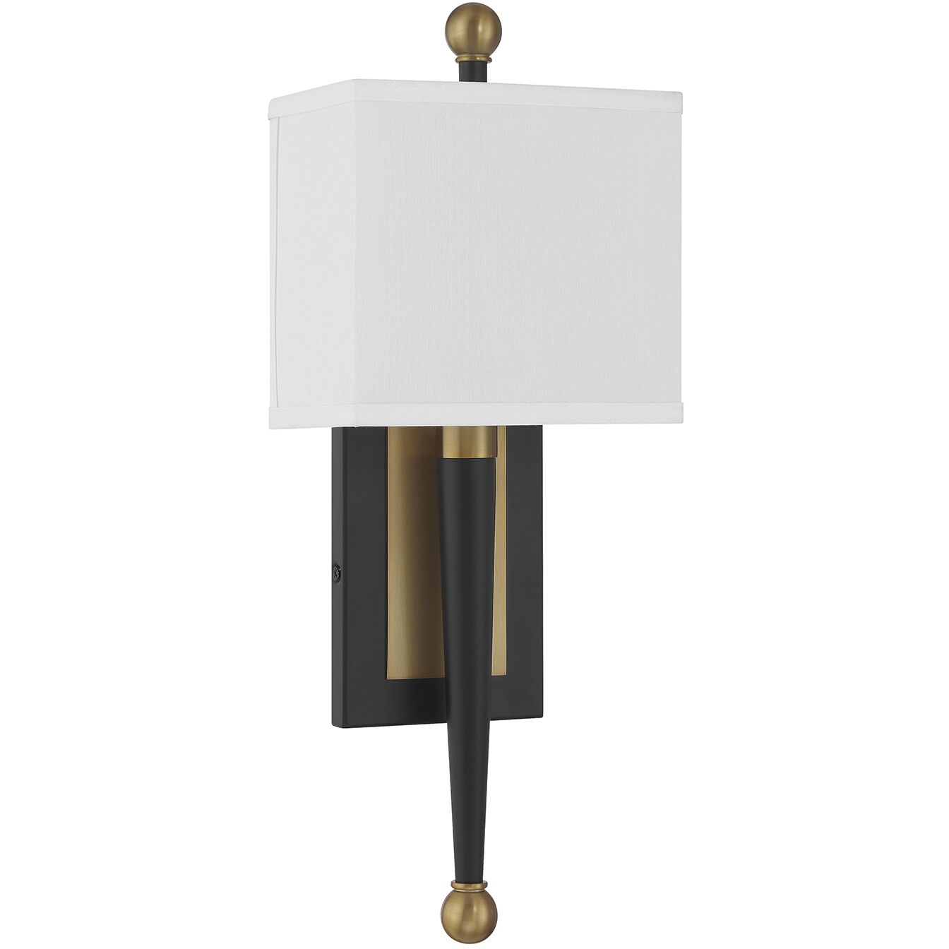 Ardson Bath Sconce Wall Light in Matte Black and Vibrant Gold