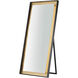 Floating 67 X 30 inch Gold Leaf and Black LED Wall Mirror