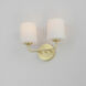 Bristol 2 Light 13 inch Satin Brass Wall Sconce Wall Light