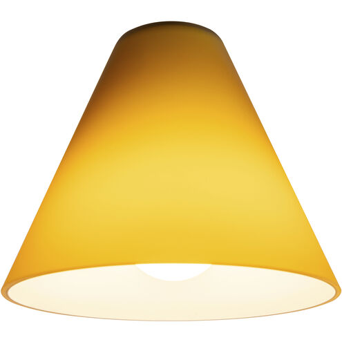 Inari Silk Glass 7 inch Pendant Glass Shade in Amber