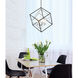 Dexter 4 Light 25 inch Matte Black with Polished Chrome Accents Pendant Ceiling Light