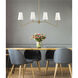 Modern 4 Light 40 inch Natural Brass Linear Chandelier Ceiling Light