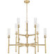 Esme 9 Light 38 inch Modern Gold Chandelier Ceiling Light