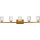 Cassie 5 Light 42 inch Brass Bath Sconce Wall Light