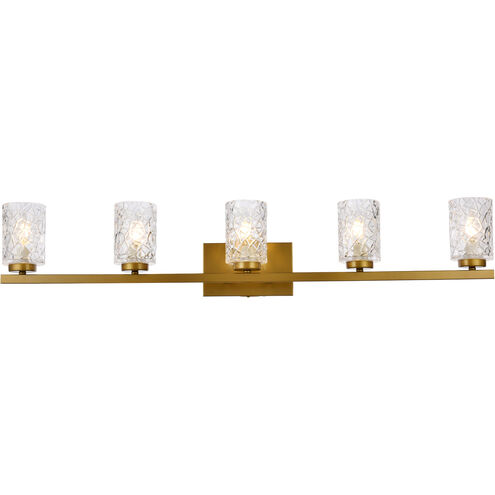 Cassie 5 Light 42 inch Brass Bath Sconce Wall Light