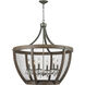 Renaissance Invention 6 Light 30 inch Weathered Zinc Chandelier Ceiling Light