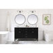 Park Avenue 60 X 21.5 X 35 inch Black Vanity Sink Set