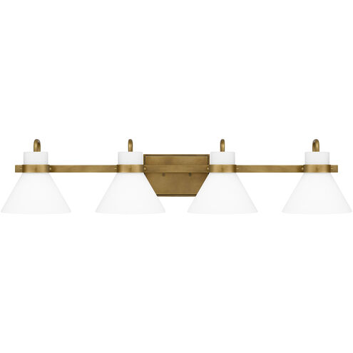 Regency 4 Light 36 inch Weathered Brass Bath Light Wall Light