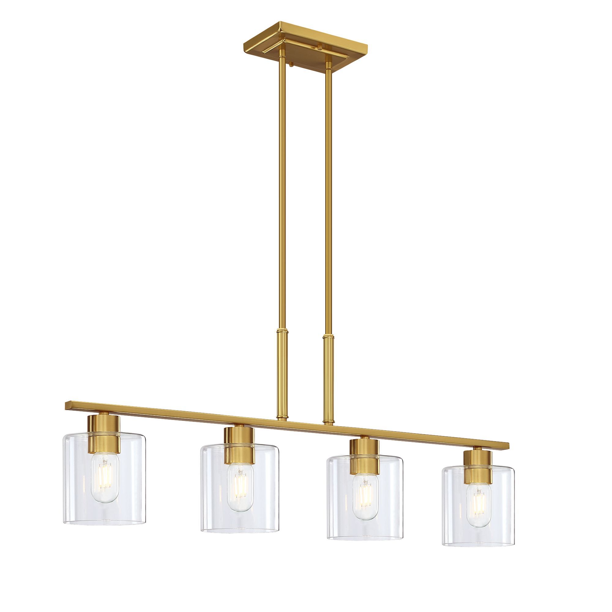 Fiona 4 Light 35 inch Soft Gold Island Pendant Ceiling Light