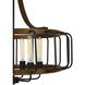Kellia 6 Light 28 inch Iron and Dark Oak Chandelier Ceiling Light