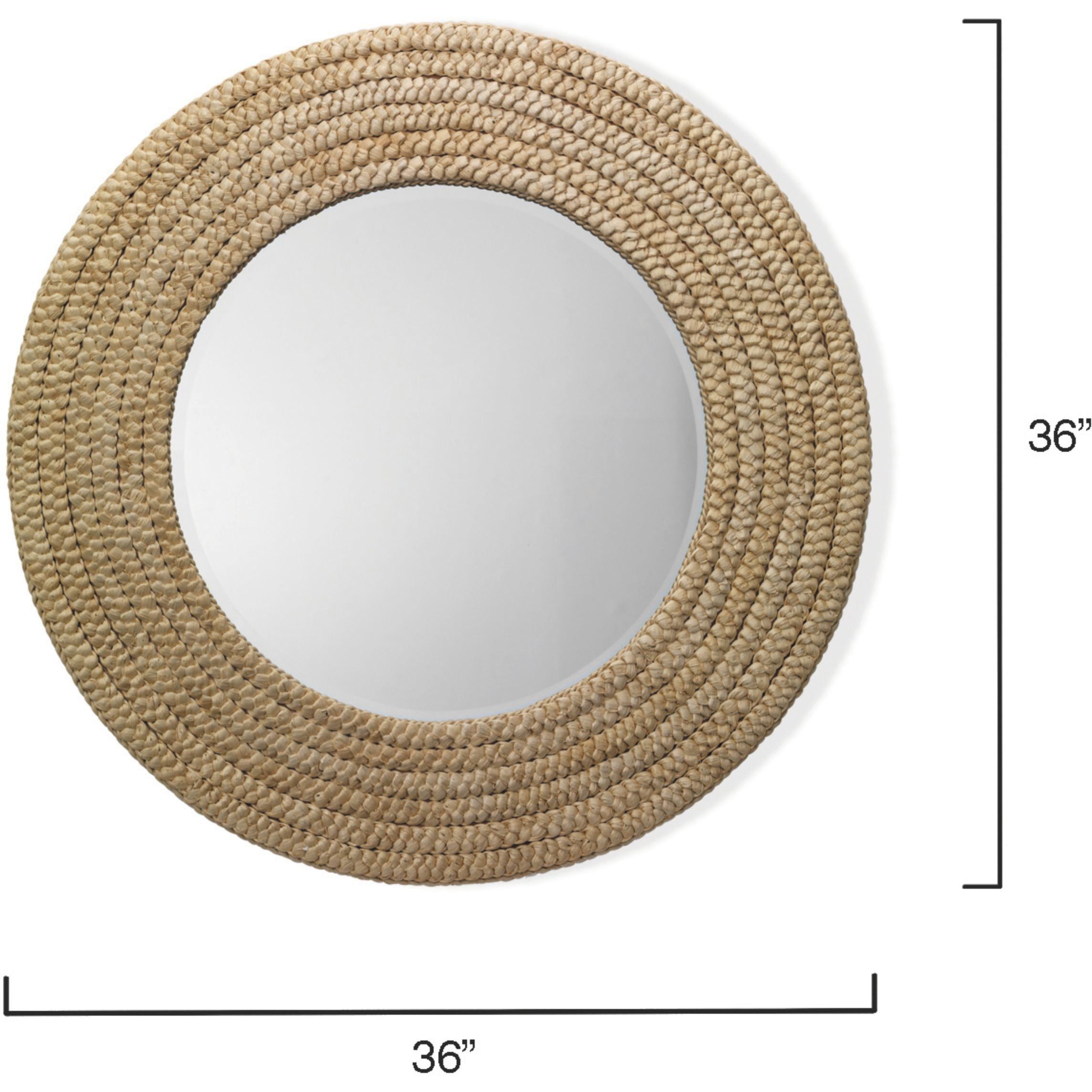Meadow 36 X 36 inch Natural Seagrass Mirror