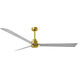 Atlas Alessandra 72 inch Brushed Brass with Barn Wood Blades Indoor/Outdoor Ceiling Fan