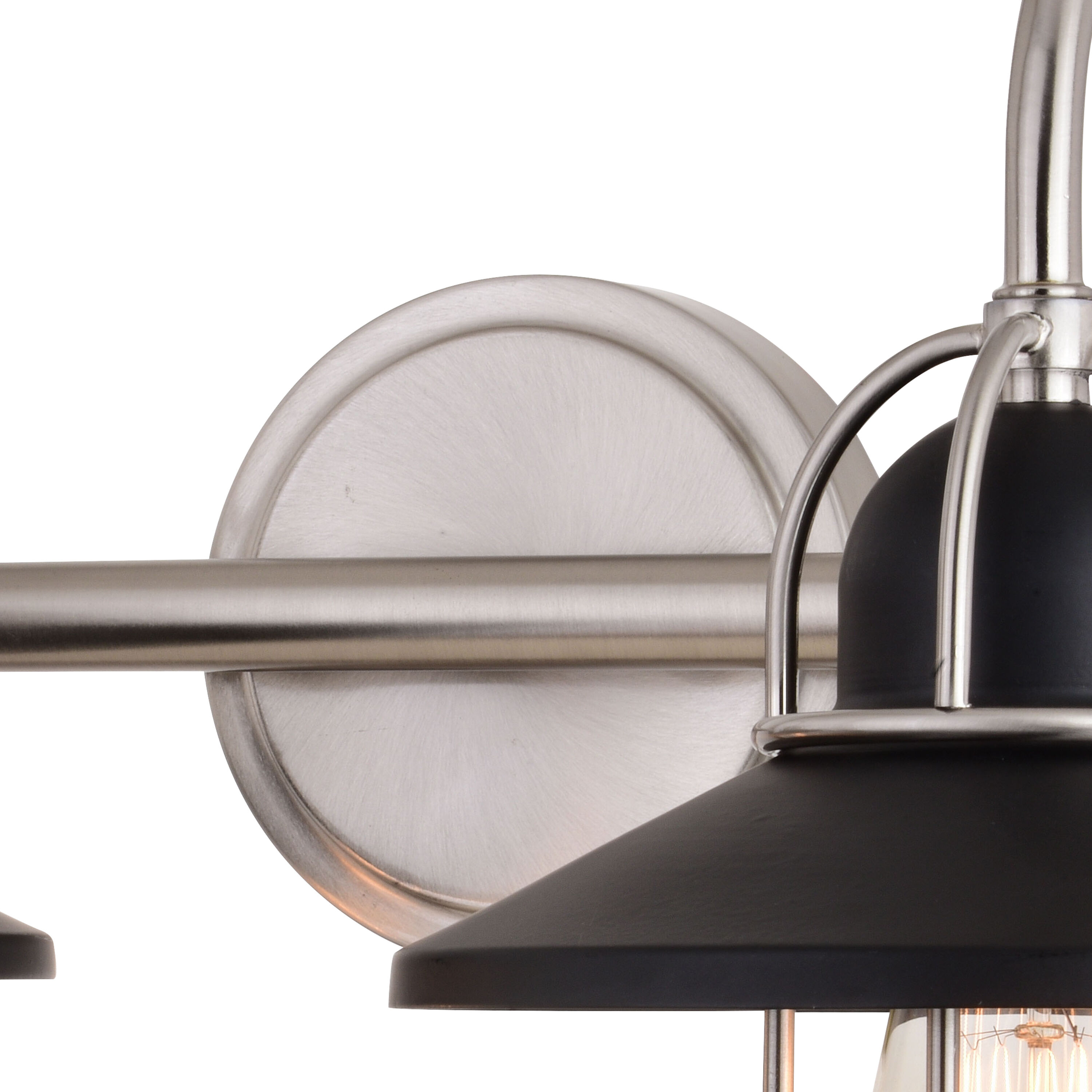 Galena LED 18 inch Matte Black and Satin Nickel Bathroom Light Wall Light in 2