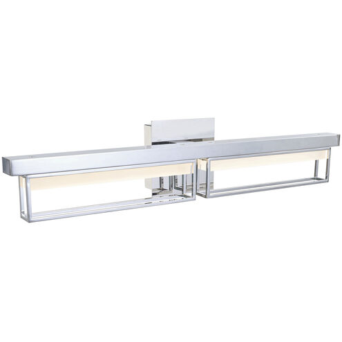 Pane LED 27.75 inch Chrome Bath Vanity Light Wall Light