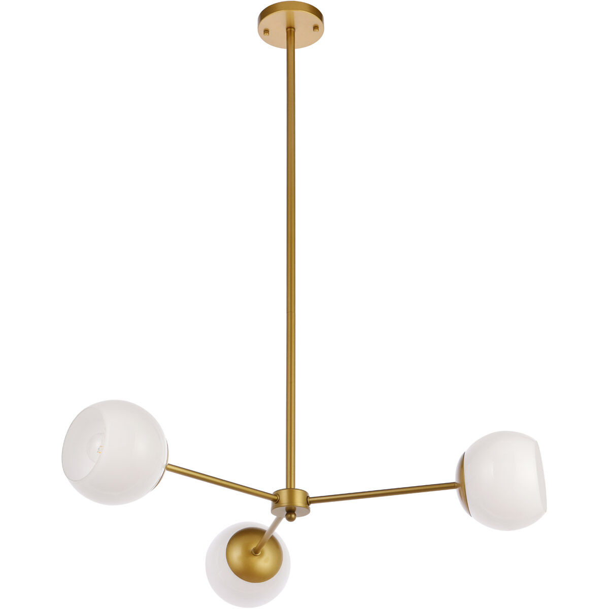 Briggs 3 Light 32 inch Brass Pendant Ceiling Light