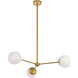 Briggs 3 Light 32 inch Brass Pendant Ceiling Light
