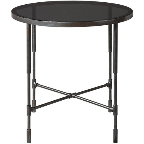 Vande 25 X 25 inch Aged Steel Accent Table