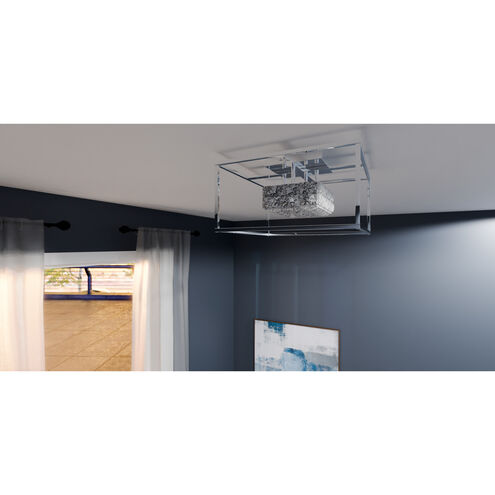 Dazzle LED 15.75 inch Polished Chrome Semi-Flush Mount Ceiling Light, Medium