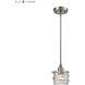 Hiver 1 Light 7 inch Brushed Nickel with Silver Mini Pendant Ceiling Light