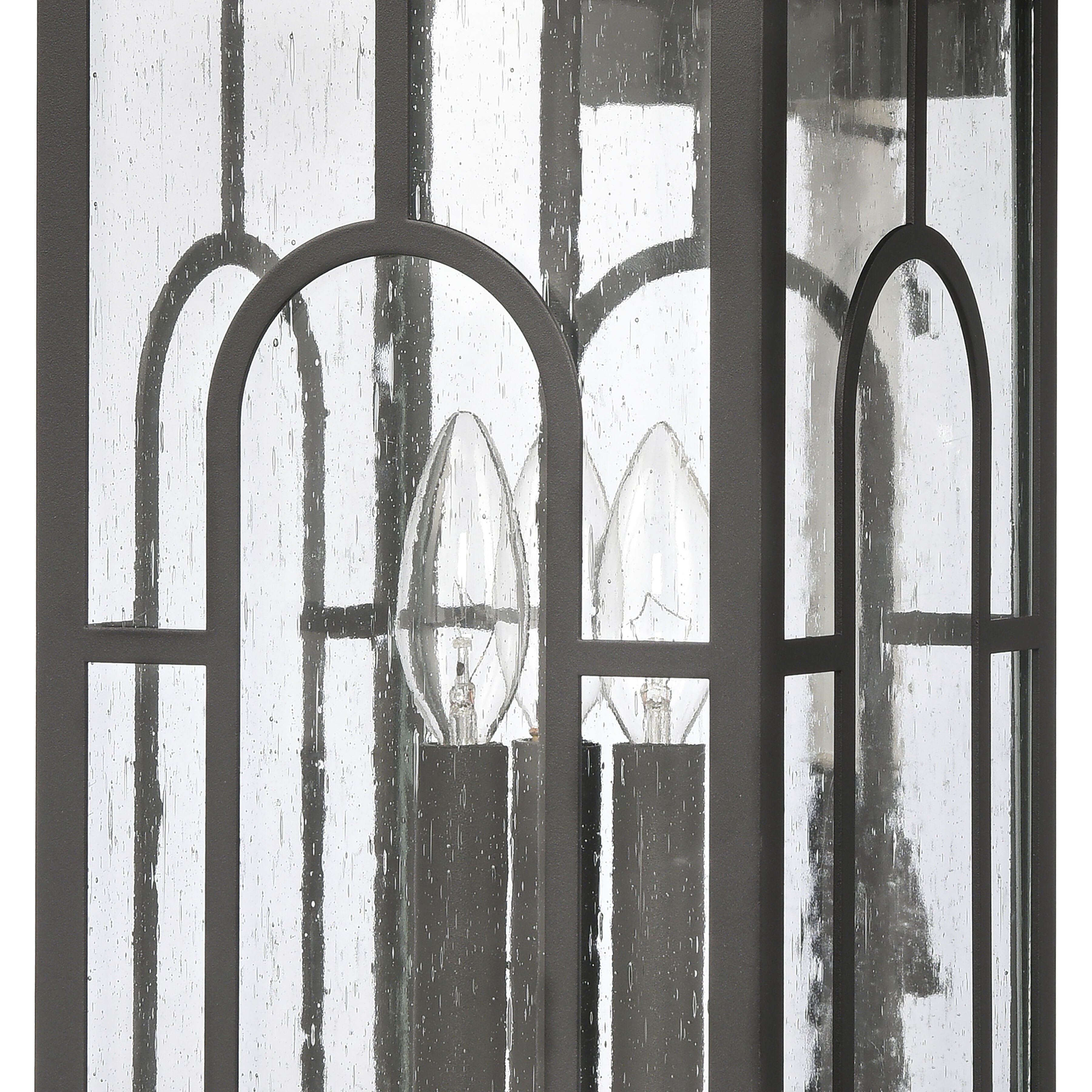 Triumph 3 Light 23 inch Textured Black Outdoor Wall Sconce