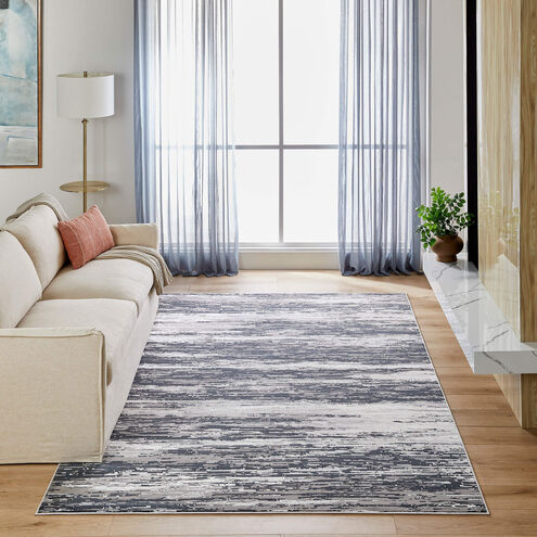 Jasmine 90 X 63 inch Black/Grey Rug in 5 x 7
