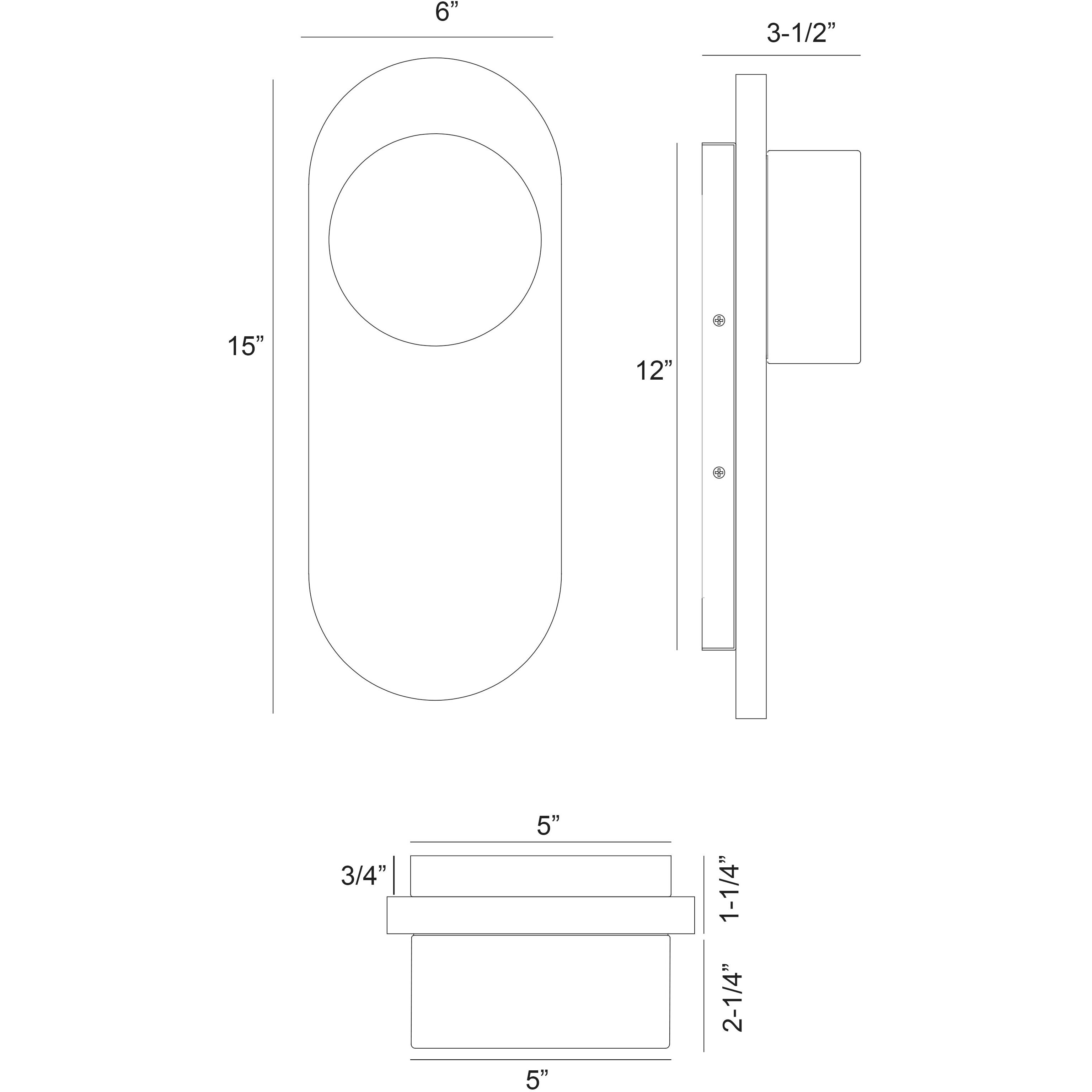 Sternn LED 15 inch Marble White Outdoor Wall Sconce in Clear Wave