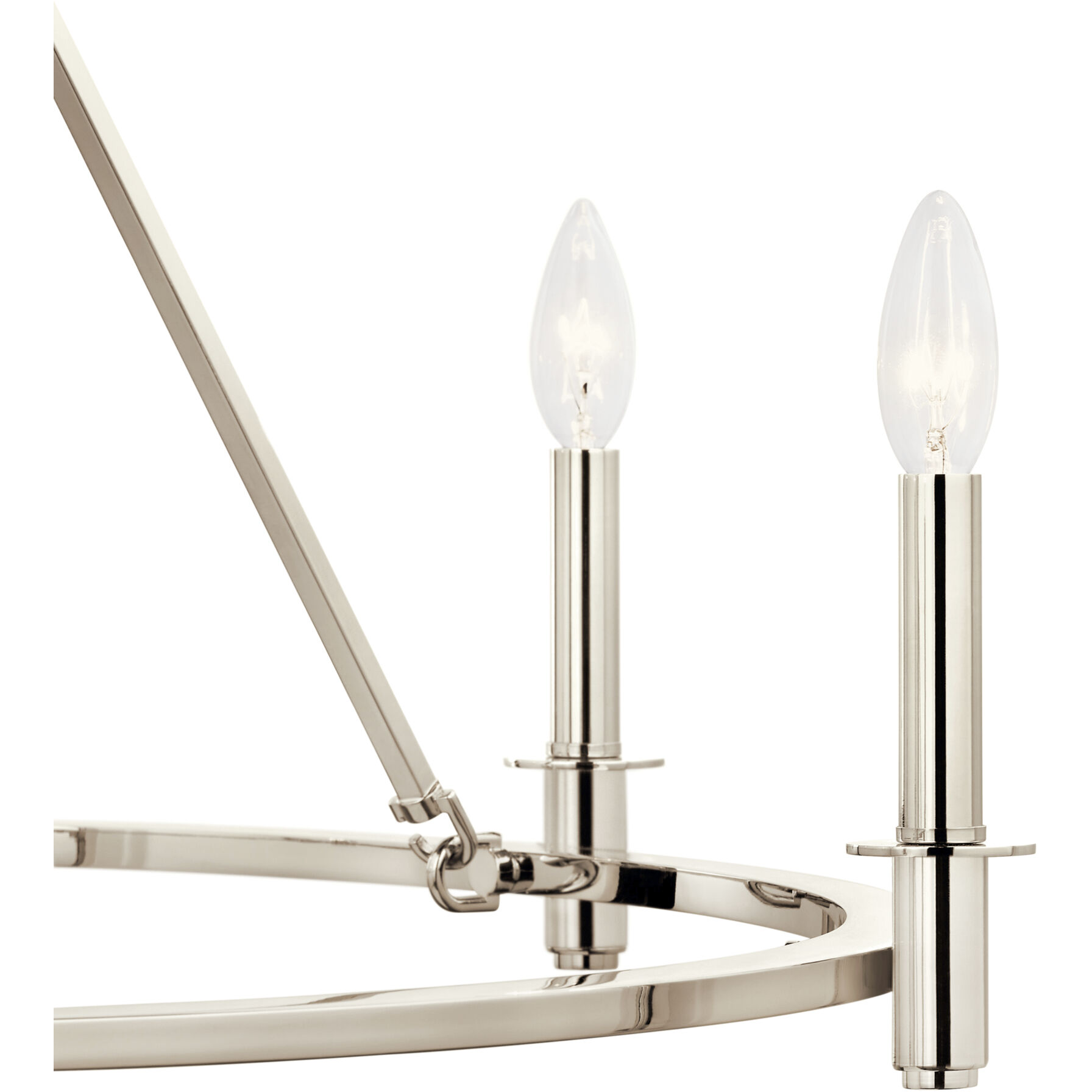 Carrick 6 Light Polished Nickel Chandelier Ceiling Light, 1 Tier Small