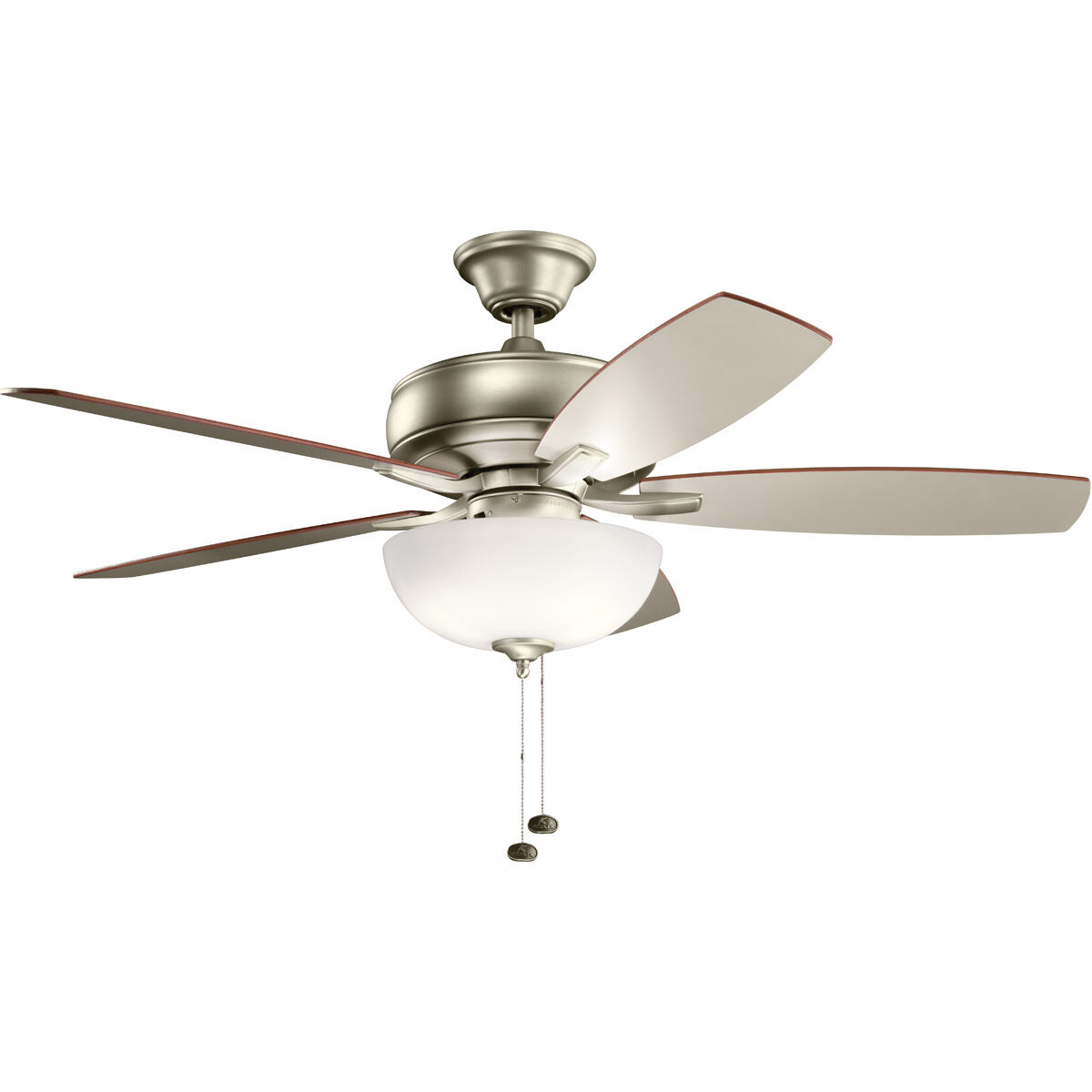 Terra 52 inch Brushed Nickel with Silver Blades Ceiling Fan